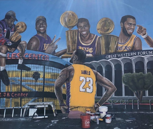 Tranh vẽ LeBron James lại tiếp tục bị tàn phá