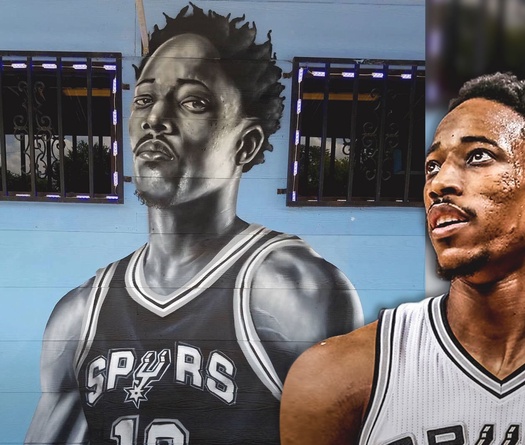 DeMar DeRozan được vẽ tranh tường tại San Antonio