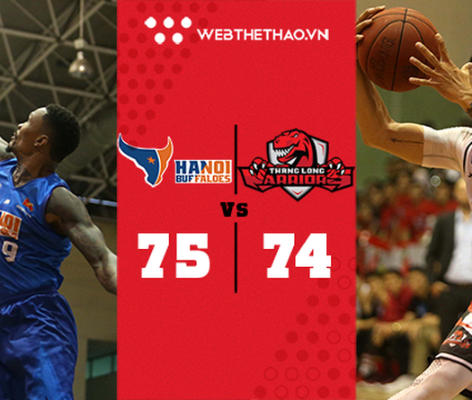 Thắng nghẹt thở Thang Long Warriors, Hanoi Buffaloes lần đầu tiên vào Finals