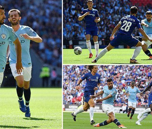 Video: Aguero lập kỳ tích 200 bàn, Man City hạ Chelsea giành Siêu Cúp Anh