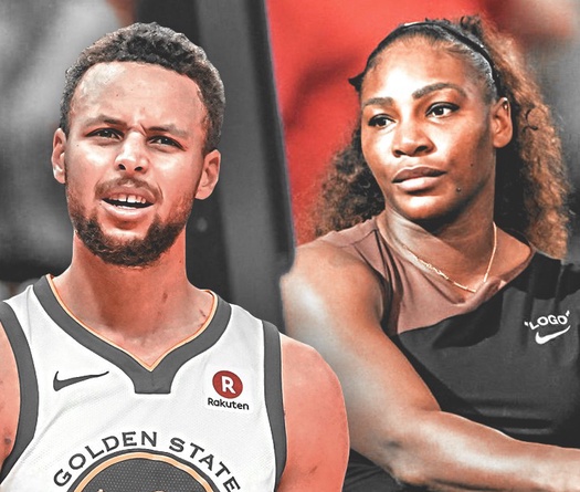 Stephen Curry xoa dịu  Serena Williams sau chung kết Mỹ Mở Rộng