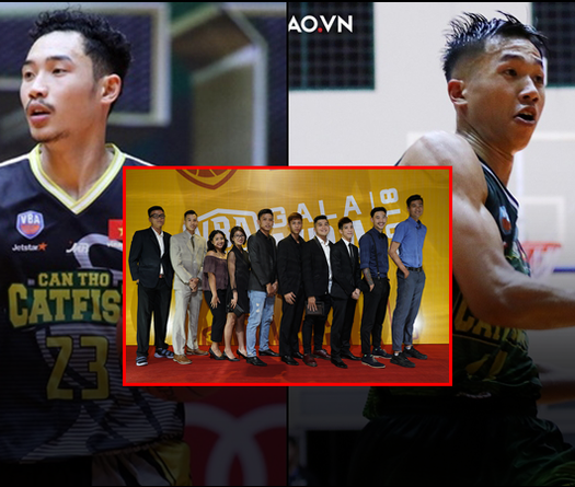 Tâm Đinh diện style "ông bà anh" lịch lãm, Sang Đinh hóa  sao NBA Chris Bosh 2003 nổi bần bật tại VBA Gala 2018