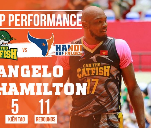 Những cú lên rổ kinh điển của Hamilton giúp Cantho Catfish "lật kèo" trước Hanoi Buffaloes