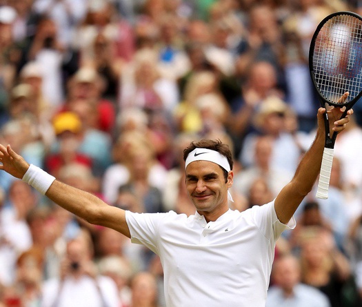 Federer lần thứ 11 vào chơi trận chung kết Wimbledon