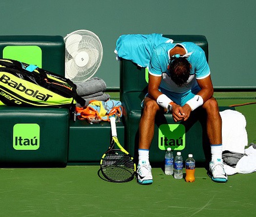 Nadal phải bỏ cuộc vì bị choáng tại vòng 2 Miami Open