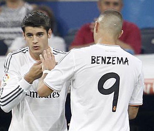 Morata đang đe dọa vị trí của Benzema