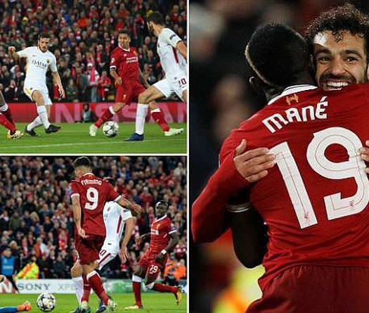 Salah-Firmino lập kỷ lục, Liverpool nghiền nát Roma đặt 1 chân vào chung kết