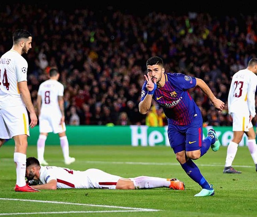 Suarez giải cơn khô hạn, Barca vùi dập Roma với tỷ số kinh hoàng