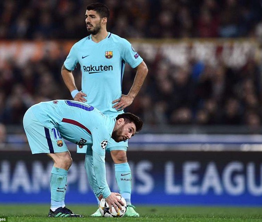 Thua không thể tin nổi, Barca và Messi bị loại ở Champions League