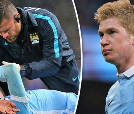 Kevin De Bruyne có nguy cơ nghỉ thi đấu 4 tuần