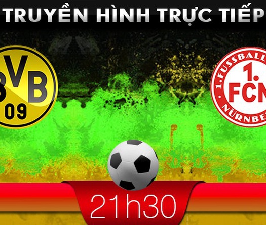 21h30 – 01/03 – Truyền hình trực tiếp:  Dortmund vs Nurnberg