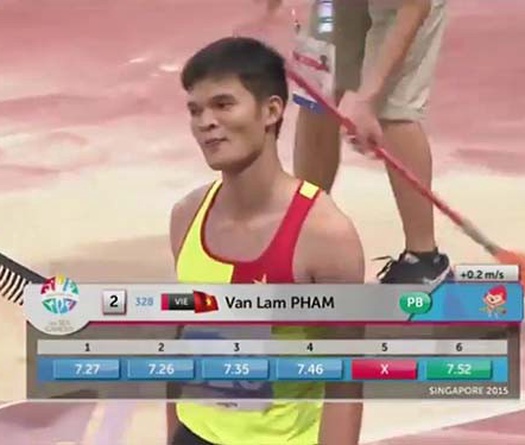 Phạm Văn Lâm &#8211; VĐV nhảy xa thứ 2 SEA Games