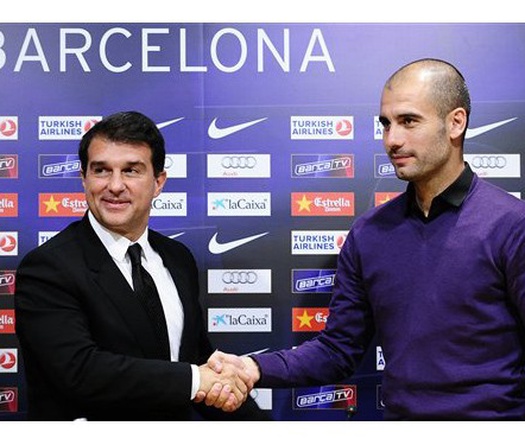 Laporta chào đón Guardiola trở lại Barca