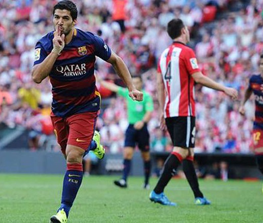 Athletic Bilbao 0-1 Barcelona: Suarez lập công chuộc lỗi giúp Messi