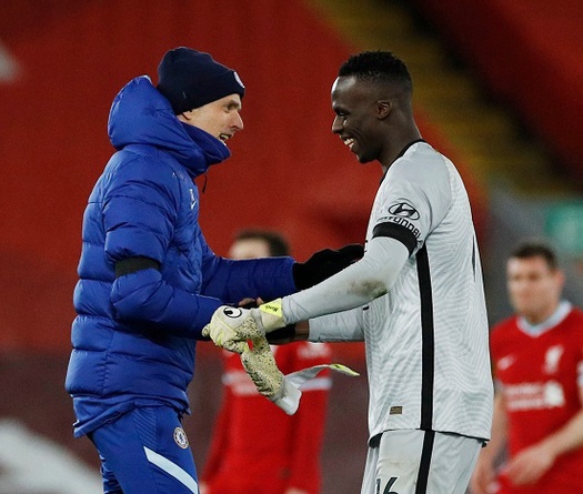 Thủ môn Edouard Mendy của Chelsea giữ sạch lưới độc nhất vô nhị