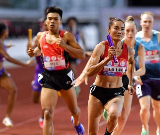 Tăng 2 bậc, nhưng đội chạy 4x400m nữ Việt Nam chưa thể chạm suất dự Olympic Paris 2024