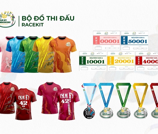 Lộ diện những vật phẩm trong racekit giải chạy Tam Kỳ Discovery Marathon 2023