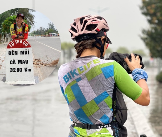 “Cô gái thép” Thanh Vũ bắt đầu hành trình đạp xe kêu gọi giảm thải rác nhựa