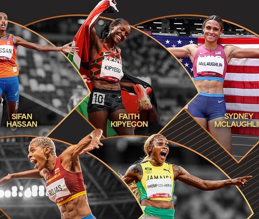 Top 5 nữ VĐV điền kinh xuất sắc nhất thế giới năm 2021