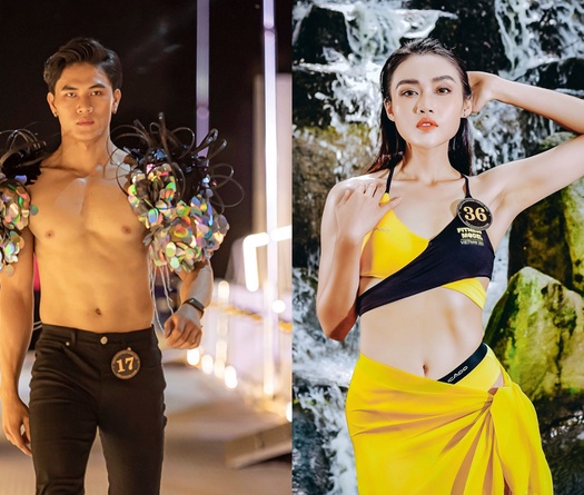 Cặp “chân dài, 6 múi” đăng quang Vietnam Fitness Model 2021