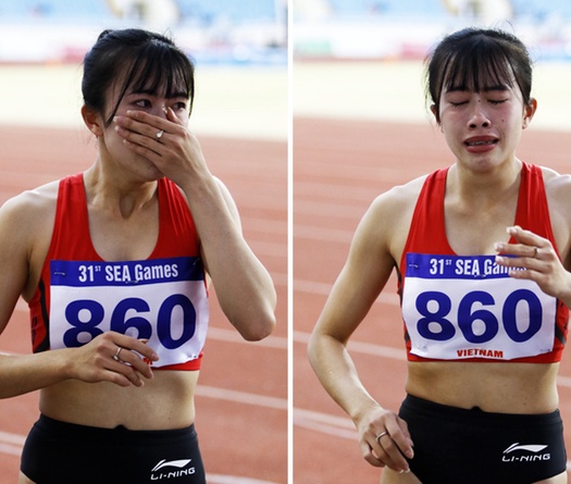 Cô gái 2000 khóc nức nở khi vượt thần tượng giành HCV nhảy xa SEA Games 31