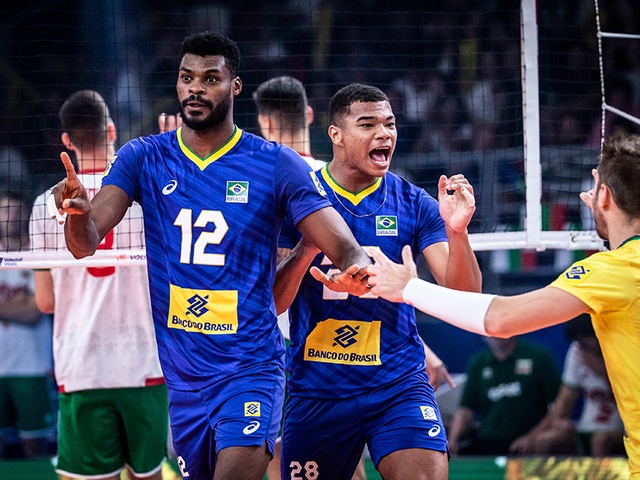Mất cây ghi điểm chủ lực, bóng chuyền nam Brazil vẫn đại thắng Bulgaria