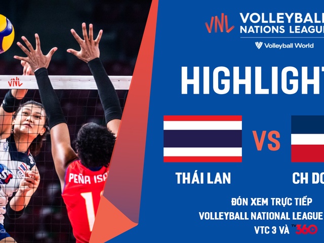 Highlights bóng chuyền nữ | Thái Lan vs CH Dominica | giải Volleyball Nations League 2022