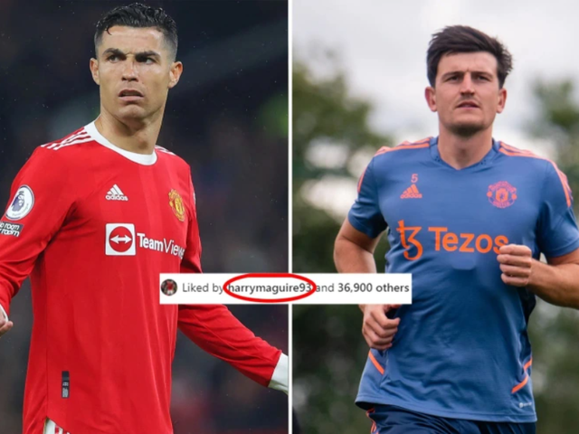 Ronaldo buồn vì bị MU cắt giảm lương, Maguire bấm nút “like”