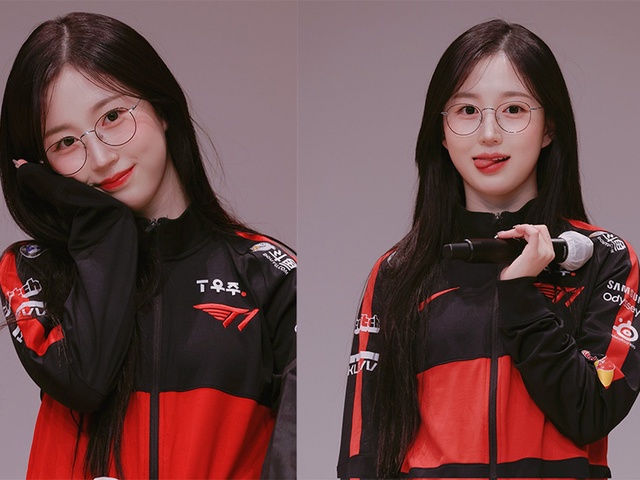 Nữ idol Haewon xuất hiện rạng rỡ với chiếc áo khoác T1 Faker