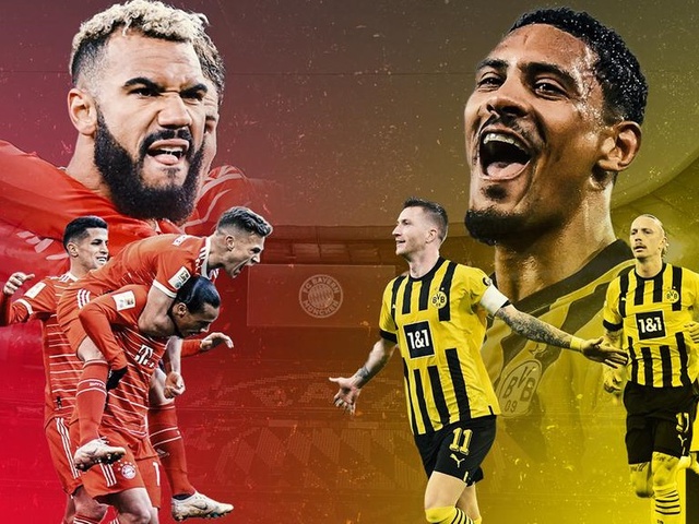 Trực tiếp: Diễn biến cuộc đua vô địch Borussia Dortmund vs Bayern Munich