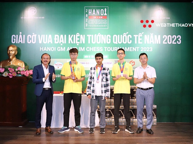 Kỳ thủ Việt Nam vô địch bảng kiện tướng FIDE ở Giải cờ vua quốc tế Hà Nội năm 2023
