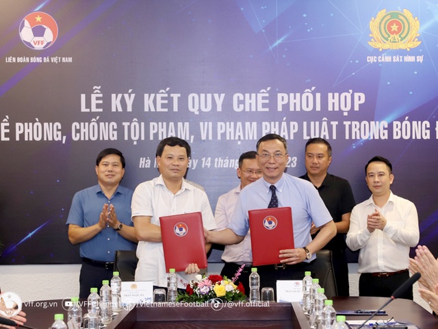 VFF ký kết với Cục Cảnh sát hình sự về phòng chống tội phạm, vi phạm pháp luật trong bóng đá