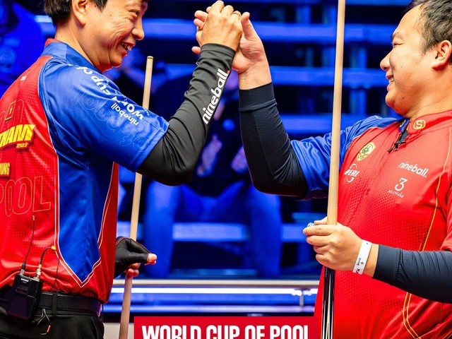 Trực tiếp Dương Quốc Hoàng/Nguyễn Anh Tuấn vòng 1/8 World Cup of Pool 2023