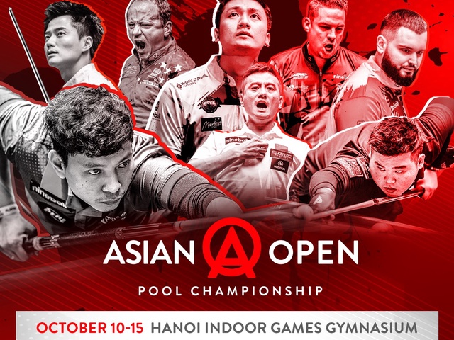 Asian Open Pool Championship - Giải Vô địch billiard 9 bi hấp dẫn nhất thế giới tới Việt Nam