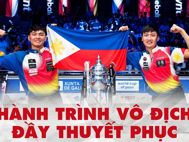 Hành trình vô địch World Cup of Pool đầy thuyết phục của cặp đôi cơ thủ Philippines