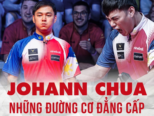 Johann Chua và những đường cơ đẳng cấp tại World Cup of Pool 2023
