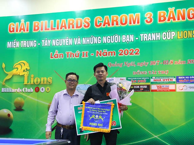 Thắng Dương Anh Vũ, Thới Hoàng Huân vô địch Carom 3 băng miền Trung – Tây Nguyên mở rộng