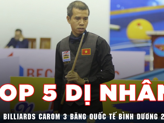Top 5 dị nhân ở giải billiards carom 3 băng quốc tế Bình Dương 2022