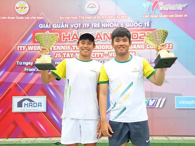 Kết quả tennis ITF U18 nhóm 5 Tây Ninh ngày 2/7: Quang Vinh / Minh Phát vô địch đôi nam