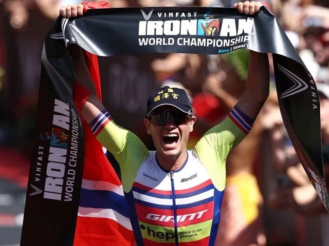 Chàng trai Na Uy vô địch IRONMAN thế giới, phá kỷ lục giải đấu với nhiều danh hiệu đáng giá