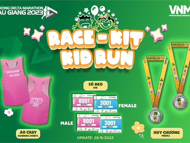 Vietcombank Mekong Delta Marathon 2023 ưu tiên “chăm sóc từ đầu đến chân” VĐV nhí