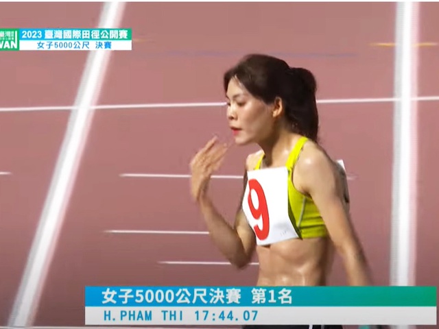 Bà mẹ một con Phạm Thị Huệ giành HCV chạy 5000m nữ Giải điền kinh quốc tế Taiwan Open 2023