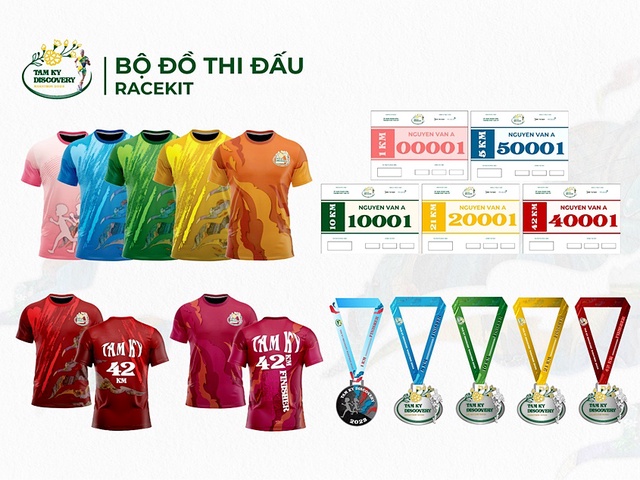 Lộ diện những vật phẩm trong racekit giải chạy Tam Kỳ Discovery Marathon 2023