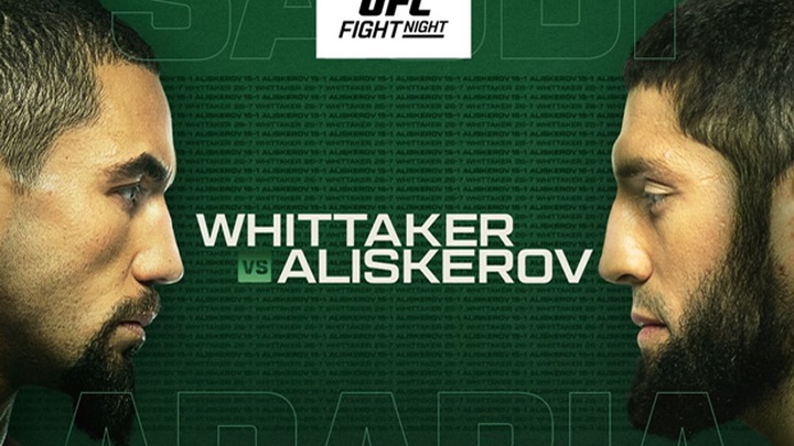 Trực tiếp UFC: Robert Whittaker vs. Ikram Aliskerov