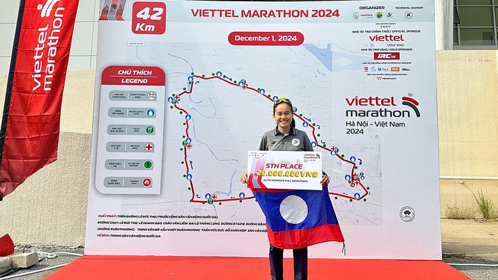 "Bông hoa Lào" Lodkeo Inthakoumman trước kỳ tích khó tin ở đường chạy Viettel Marathon 2024 chặng Angkor Wat