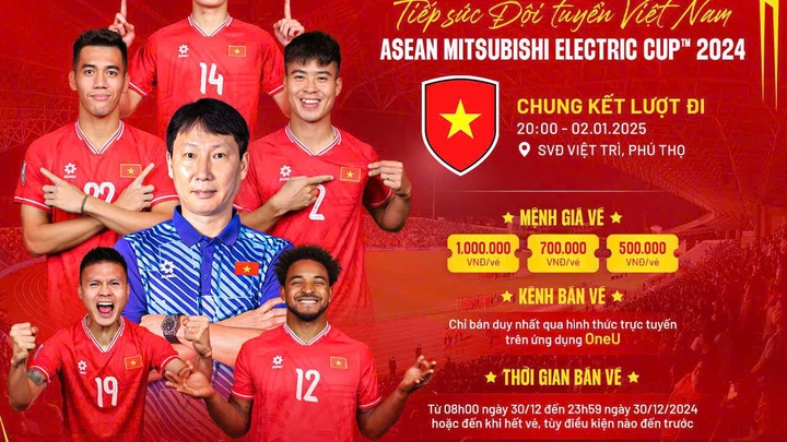 Tuyển Việt Nam vào chung kết AFF Cup 2024, VFF tăng giá vé