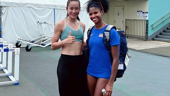 Huỳnh Thị Mỹ Tiên thi đấu cùng đương kim vô địch thế giới trên đường chạy 100m vượt rào