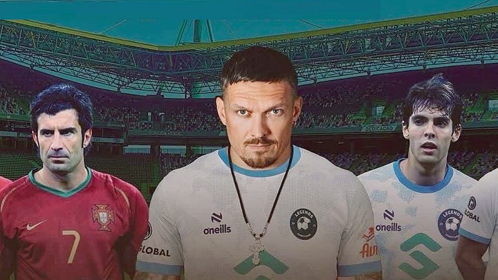 Usyk đá bóng với các siêu sao thế giới dù đang... chấn thương