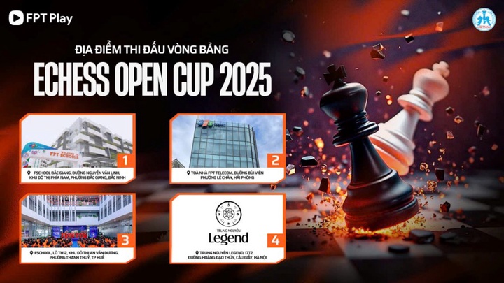 Hơn 1000 kỳ thủ tranh tài ở giải cờ độc đáo EChess Open Cup 2025