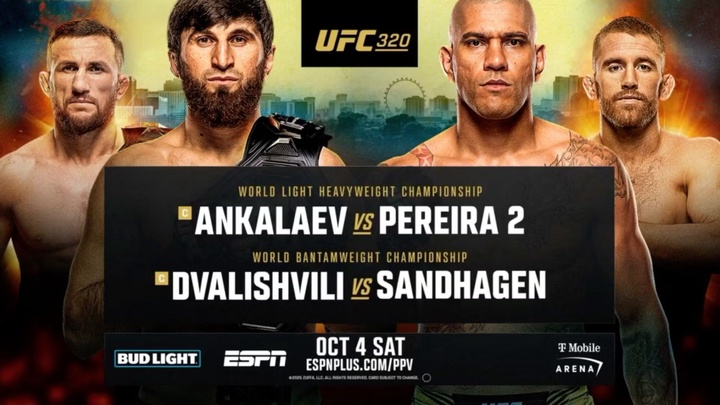 Lịch thi đấu UFC 320: Ankalaev vs Pereira 2, Dvalishvili vs Sandhagen